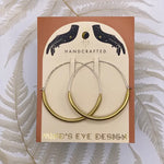 Large Brass Tube Hoops
