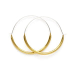 Large Brass Tube Hoops
