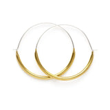 Large Brass Tube Hoops