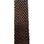 Premium Handmade Moroccan Leather Belt with Large Buckle: Dark brown