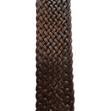 Premium Handmade Moroccan Leather Belt with Large Buckle: Dark brown