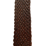Premium Handmade Moroccan Leather Belt with Large Buckle: Brown