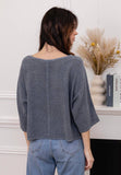 Linen Cotton Blend Top in Mustard