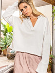 Oversized Long Sleeve Polo