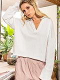 Oversized Long Sleeve Polo