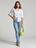 Cotton Button-Up Shirt in White