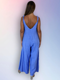 100% Linen Jumpsuit in Black