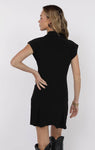 Zip Front Dress in Black