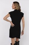 Zip Front Dress in Black