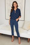 Stretch Wrinkle Pant in Mocha