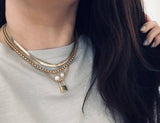 18K Gold Plated Single Pearl Necklace