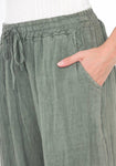 100% Linen Pants in Black