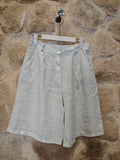 100% Linen Bermuda Shorts in Brown