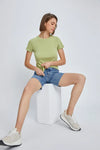 Basic Short Sleeve Slub Top