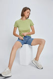 Basic Short Sleeve Slub Top