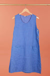 100% Linen Dress in White