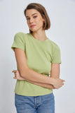 Basic Short Sleeve Slub Top