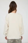 Route 66 Long Sleeve Knit Top in Light Khaki