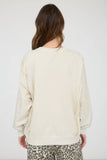 Route 66 Long Sleeve Knit Top in Light Khaki