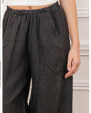 100% Linen Barrel Pants in Beige