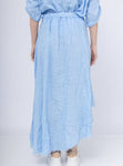 100% Linen Skirt in White