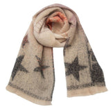 Star Pattern Scarf in Red