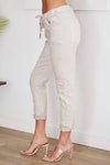 Stretch Wrinkle Pant in Mocha