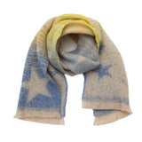 Star Pattern Scarf in Red