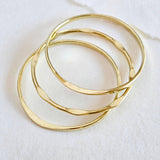 Solid Brass Handcrafted Flat Edge Bracelet Bangle Set