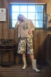 Route 66 Long Sleeve Knit Top in Light Khaki