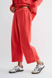 100% Cotton Barrel Lounge Pants in Blushed Brick