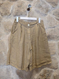 100% Linen Bermuda Shorts in White