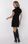 Zip Front Dress in Black
