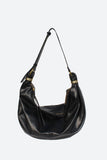 Vegan Leather Hobo Bag in Raisin