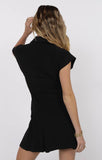 Zip Front Dress in Black