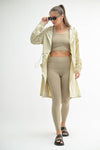Waterproof Lightweight Rain Jacket in Oat Milk