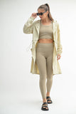 Waterproof Lightweight Rain Jacket in Oat Milk