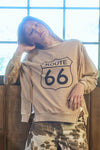 Route 66 Long Sleeve Knit Top in Light Khaki