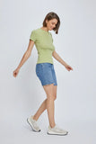 Basic Short Sleeve Slub Top