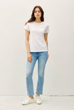 Garment Dyed Slub Tee in Greige
