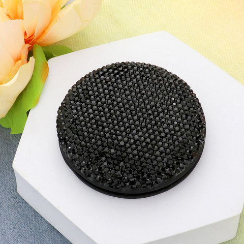 Studded Round Compact Mirror