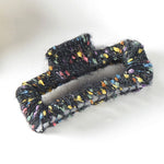 Wrapped Colorful Thread Rectangle Hair Claw Clip