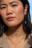 18K Gold Plated Tear Drop Threader Earrings
