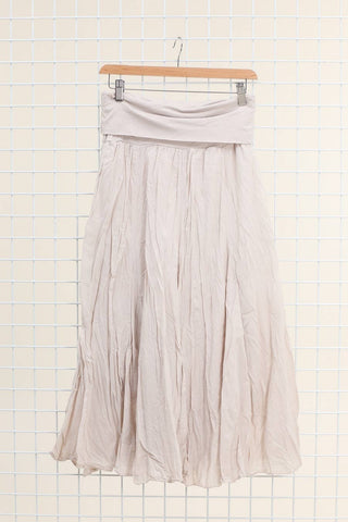 100% Cotton Skirt in Beige