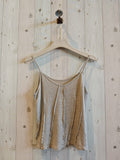100% Linen Spaghetti Strap Tank Top in Turquoise
