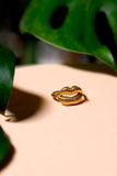 18K Gold Plated Lips Ring