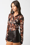 Mesh Blouse in Multicolor
