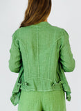 100% Linen Cardigan in Black