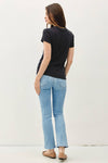 Classic V-Neck Slim Tee in Dark Charcoal