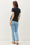 Classic V-Neck Slim Tee in Dark Charcoal
